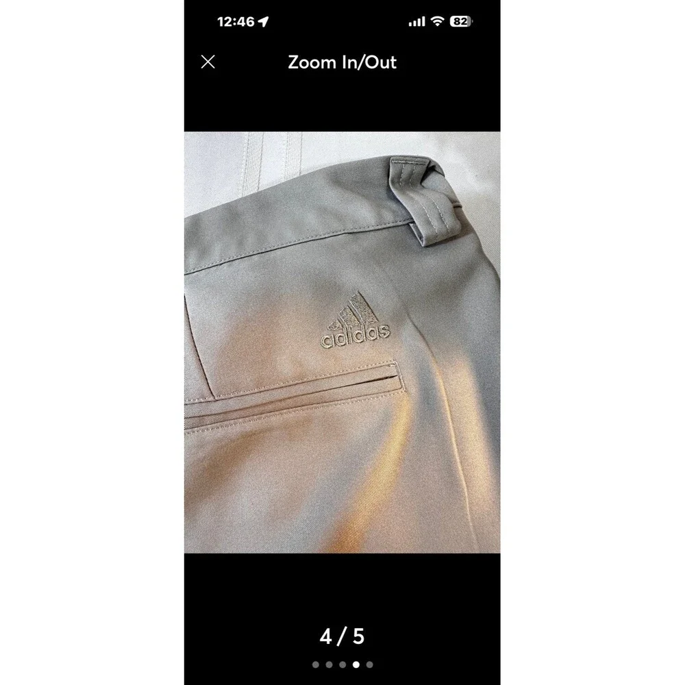Adidas ClimaCool Golf Shorts Performance Khaki Tan 42 Mens Lightweight Preppy